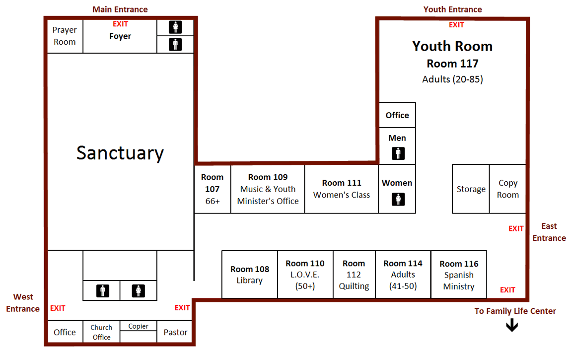 Sanctuary building map