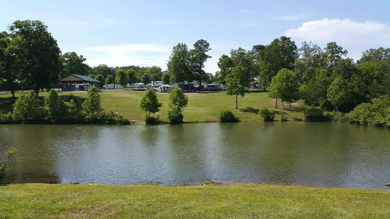 Mountain Glen RV Park Pikeville TN pond